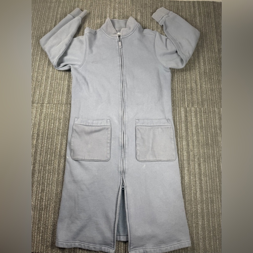 Duluth Trading Co Heather Gray Zip Hoodie Dress